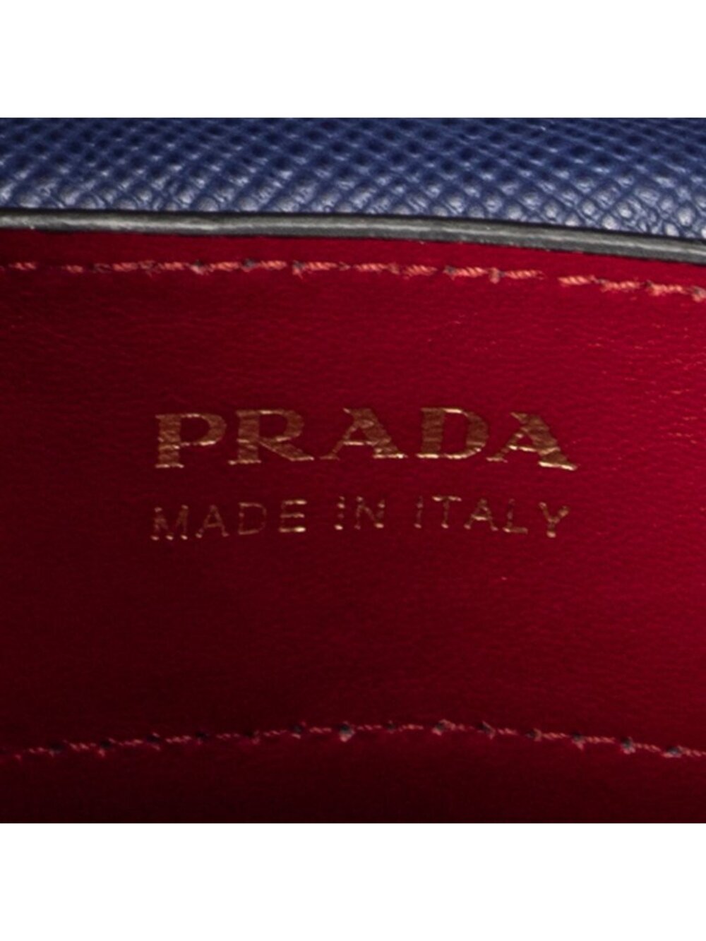 Prada Cuir Double Handle Tote Navy Saffiano Leather - Picture 10 of 10